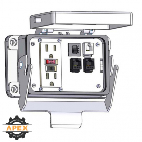 MENCOM | GF-2RJ45-RJ11-R-48 | PANEL INTERFACE CONNECTOR