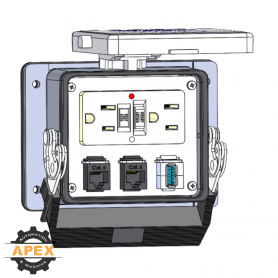 MENCOM | GF-2RJ45-USB-AFAF-32 | PANEL INTERFACE CONNECTOR