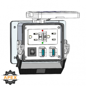 MENCOM | GF-2USB-AFAF-R-32 | PANEL INTERFACE CONNECTOR