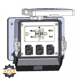 MENCOM | GF-3RJ45-32 | PANEL INTERFACE CONNECTOR