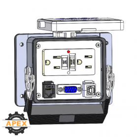 MENCOM | GF-DB9-RJ45-USB-BFAF-32 | PANEL INTERFACE CONNECTOR