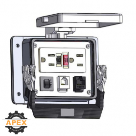 MENCOM | GF-RJ11-RJ45-R-32 | PANEL INTERFACE CONNECTOR