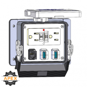 MENCOM | GF-RJ45-2USB-AFAF-32 | PANEL INTERFACE CONNECTOR