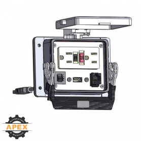 MENCOM | GF-RJ45-USB-06-R-32 | PANEL INTERFACE CONNECTOR