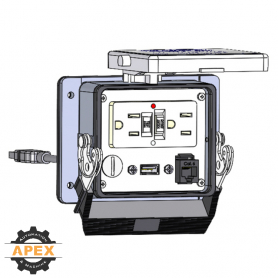 MENCOM | GF-RJ45-USB-10-32 | PANEL INTERFACE CONNECTOR