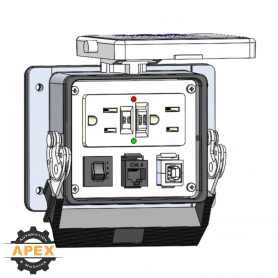 MENCOM | GF-RJ45-USB-BFBF-R-32 | PANEL INTERFACE CONNECTOR