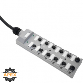 MENCOM | JDC-240-016-C100 | M12 JUNCTION BLOCK WITH HR CABLE