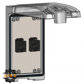 MENCOM | LP1-2RJ45 | LOW PROFILE PANEL CONNECTOR