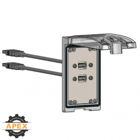 MENCOM | LP1-2USB-03 | LOW PROFILE PANEL CONNECTOR