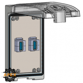 MENCOM | LP1-2USB-AFAF | LOW PROFILE PANEL CONNECTOR