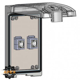 MENCOM | LP1-2USB-BFAF | LOW PROFILE PANEL CONNECTOR