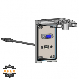 MENCOM | LP1-DB9-USB-10 | LOW PROFILE PANEL CONNECTOR