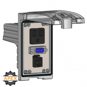 MENCOM | LP1-DP1-DB9-RJ45 | LOW PROFILE PANEL CONNECTOR