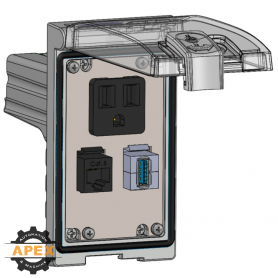 MENCOM | LP1-DP1-RJ45-USB-AFAF | PANEL INTERFACE CONNECTOR