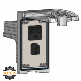 MENCOM | LP1-DP1-RJ45 | LOW PROFILE PANEL CONNECTOR