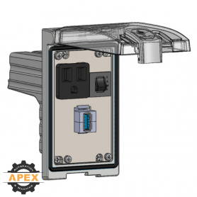 MENCOM | LP1-DP1-USB-AFAF-R | LOW PROFILE PANEL CONNECTOR