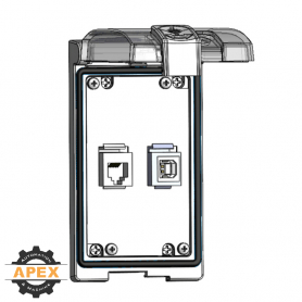 MENCOM | LP1-RJ11-USB-BFAF | LOW PROFILE PANEL CONNECTOR