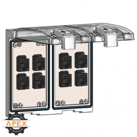 MENCOM | LP2-8RJ45 | LOW PROFILE PANEL CONNECTOR