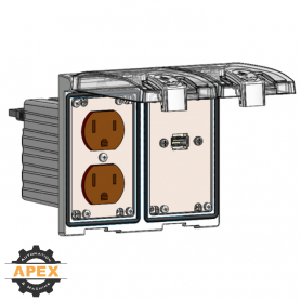 MENCOM | LP2-DP-USB-03 | LOW PROFILE PANEL CONNECTOR