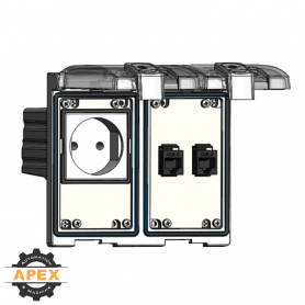 MENCOM | LP2-EP-2RJ45 | LOW PROFILE PANEL CONNECTOR