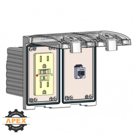 MENCOM | LP2-GF-RJ45S | LOW PROFILE PANEL CONNECTOR