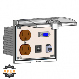 MENCOM | LP3-DP-DB9F-RJ45S-R | LOW PROFILE PANEL CONNECTOR