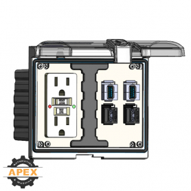 MENCOM | LP3-GF-2HDMI-2USB-AFAF | PANEL CONNECTOR