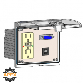 MENCOM | LP3-GF-DB15-R | LOW PROFILE PANEL CONNECTOR