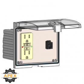 MENCOM | LP3-GF-RJ45 | LOW PROFILE PANEL CONNECTOR