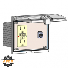 MENCOM | LP3-GF-RJ45S | LOW PROFILE PANEL CONNECTOR