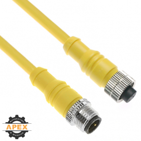 MENCOM | MAC-3MFPX-1M | MICRO-AC (1/2-20UN2) M/F CORDSET