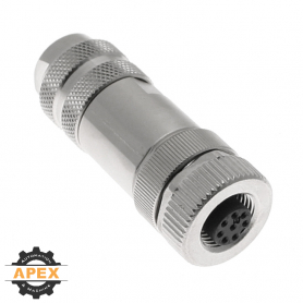 MENCOM | MDCM-8FP-FW | MDC (M12) SHIELDED WIREABLE PLUG