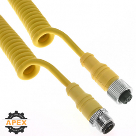 MENCOM | MDCPQ-4MFP-3.3M | MDC (M12) MALE/FEMALE CORDSET