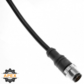 MENCOM | MDCWF-4MP-10M | MDC (M12) MALE HI-FLEX CORDSET