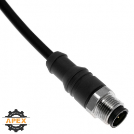 MENCOM | MDCWF-4MP-1M-SS | MDC (M12) MALE HI-FLEX CORDSET