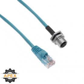 MENCOM | MDE45-4FR-RJ45-BM-2M | M12 D-CODED RECEPTACLE