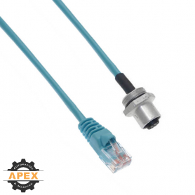 MENCOM | MDE45-4FR-RJ45-M16-0.15M | M12 D-CODED RECEPTACLE