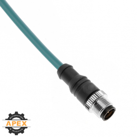 MENCOM | MDE45-4MP-10M | M12 D-CODED MALE ETHERNET CORDSET