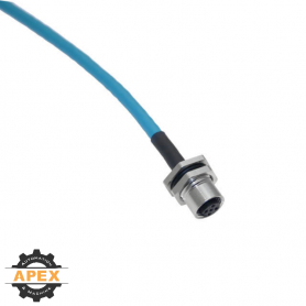 MENCOM | MDE45-8FR-BM-2M | M12 FEMALE ETHERNET RECEPTACLE