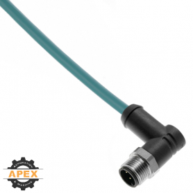 MENCOM | MDE45P-4MP-0.5M-R-SS | M12 D-CODED ETHERNET CORDSET