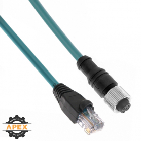 MENCOM | MDE45P-8FP-RJ45-5M | M12 FEMALE ETHERNET CORDSET