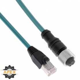 MENCOM | MDE45PB-4FSP-RJ45S-10M | M12 D-CODED ETHERNET CORDS