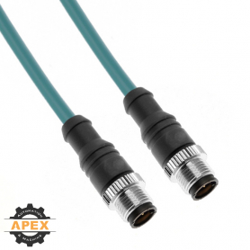 MENCOM | MDE45PB-8MMPS-10M | M12 MALE/MALE ETHERNET CORDSET