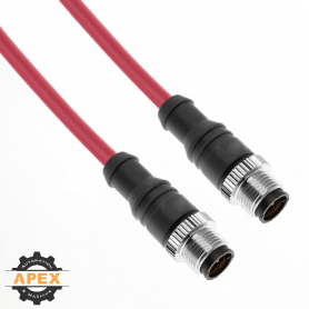 MENCOM | MDE45WB-4MMP-1M-RD | M12 D-CODED FLEX CORDSET