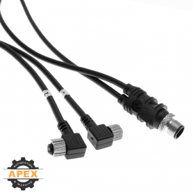 MENCOM | MDNT-3YFF-1M-R | MDC (M12) TO M8 "Y" CORDSET