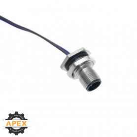 MENCOM | MEC-4MR-BM | MEC (M12) MALE RECEPTACLE