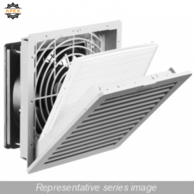 297CFM SLIMLINE FILTER FAN, 24VDC N12 - BLACK