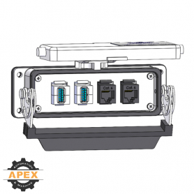 MENCOM | RJ45-2-2USB-AFAF-24 | PANEL INTERFACE CONNECTOR