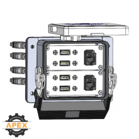 MENCOM | RJ45-2-4USB-06-32LS | PANEL INTERFACE CONNECTOR