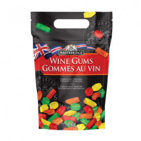 WATERBRIDGE WINE GUM SUR POUCH 1KG X 10